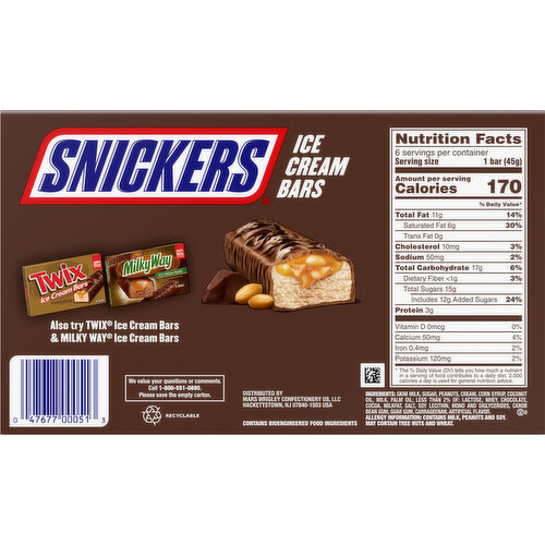 Snickers Ice Cream Bars