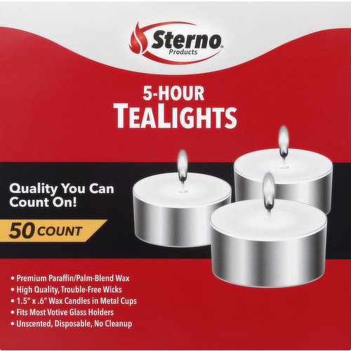 Sterno Tealights, 5-Hour