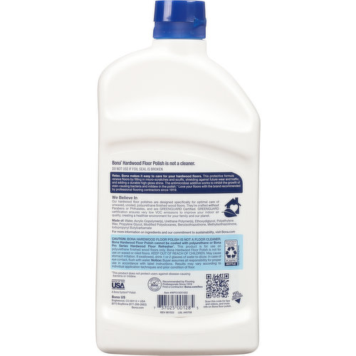 Bona Hardwood Floor Polish, High Gloss Shine