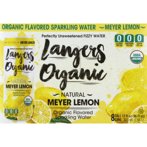 Langers Sparkling Water, Meyer Lemon