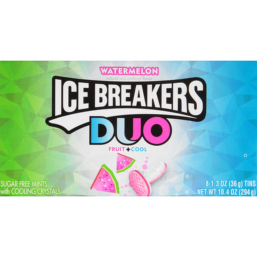 Ice Breakers Mints, Sugar Free, Watermelon, Fruit + Cool