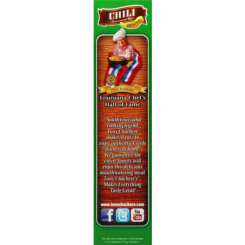 Tony Chachere's Seasoning Mix, Chili, Original