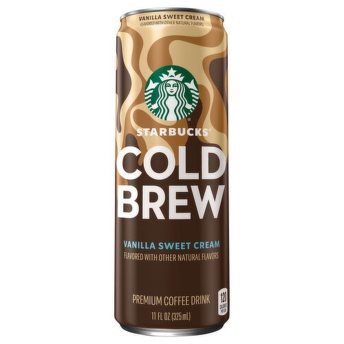 Starbucks Coffee Drink, Vanilla Sweet Cream, Premium, Cold Brew