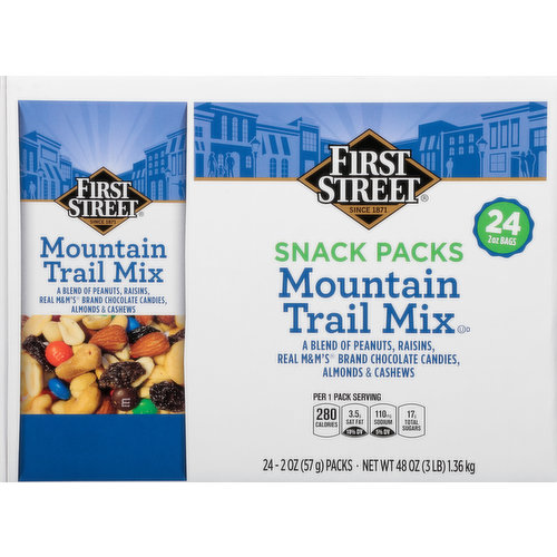 First Street Trail Mix, Mountain, Snack Packs