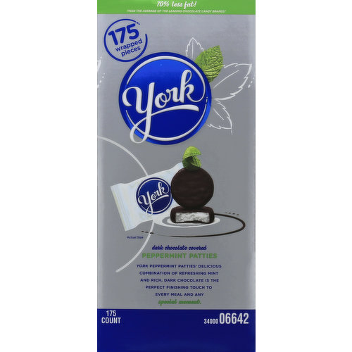 York Peppermint Patties, Dark Chocolate Covered
