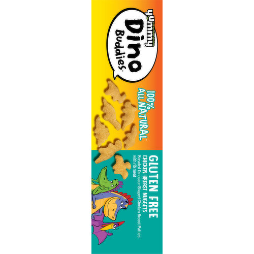 Yummy Chicken Breast Nuggets, Gluten Free, Breaded, Dinosaur-Shaped