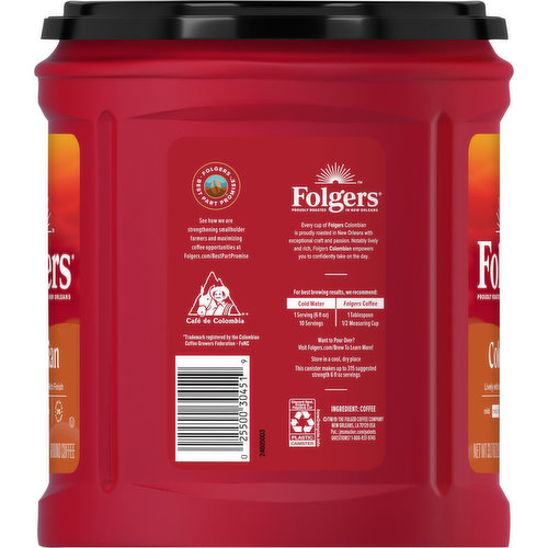 Folgers Coffee, Ground, Medium, Colombian