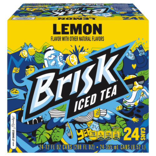 Brisk Iced Tea, Lemon, 24 Pack