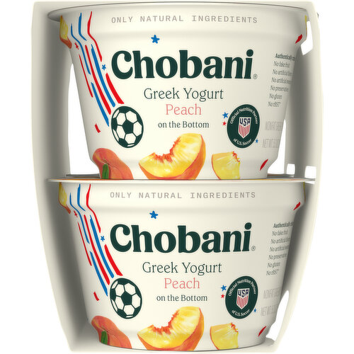 Chobani Nonfat Greek Peach on the Bottom Yogurt Value Pack