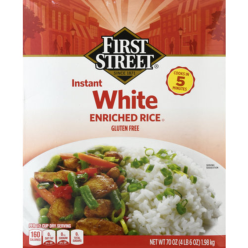 First Street White Rice, Enriched, Instant