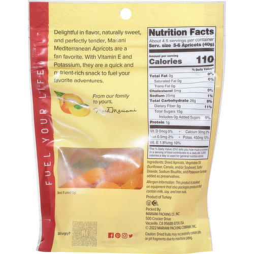 Mariani Apricots, Mediterranean