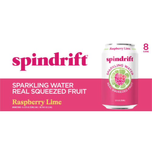Spindrift Unsweetened Raspberry Lime Sparkling Water