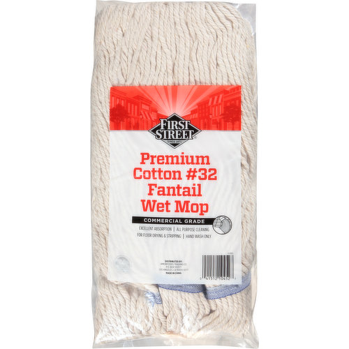 First Street Wet Mop, Fantail, Cotton No. 32