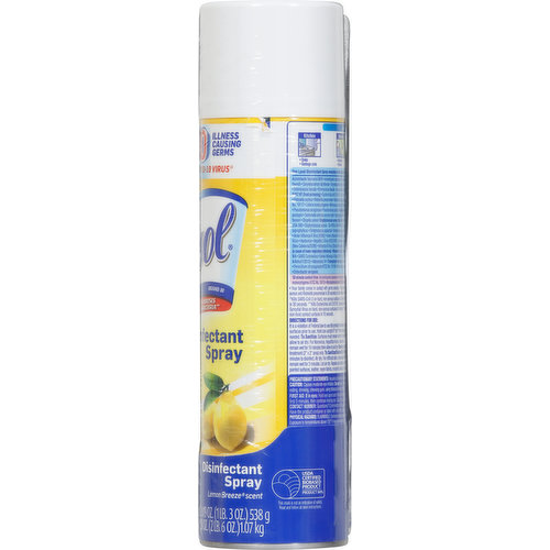 Lysol Disinfectant Spray, Lemon Breeze Scent, Value Pack