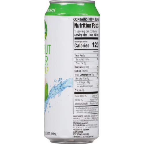 Sun Harvest Coconut Water, With Pulp