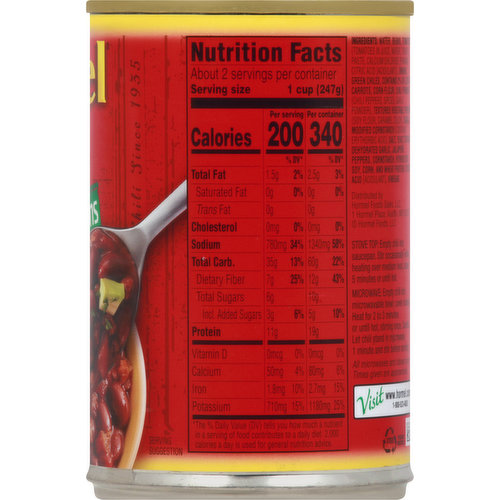 Hormel Chili, Vegetarian with Beans