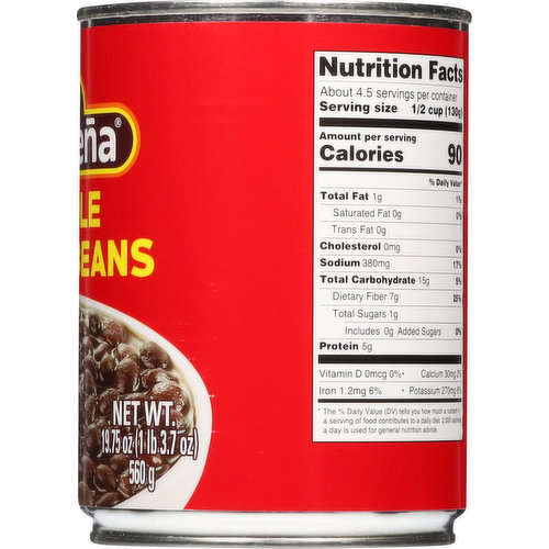 La Costena Black Beans, Whole