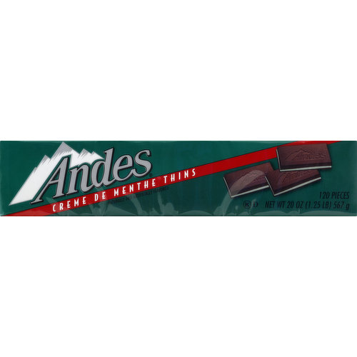 Andes Chocolate, Creme De Menthe, Thins