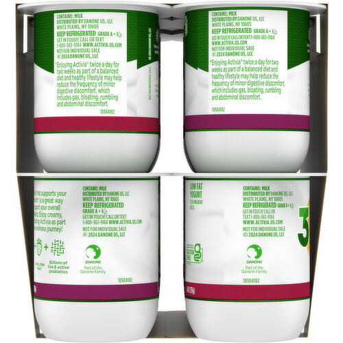 Activia Low Fat Black Cherry/Mixed Berry