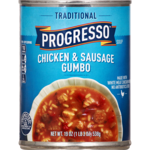 Progresso Soup, Chicken & Sausage Gumbo, Traditional