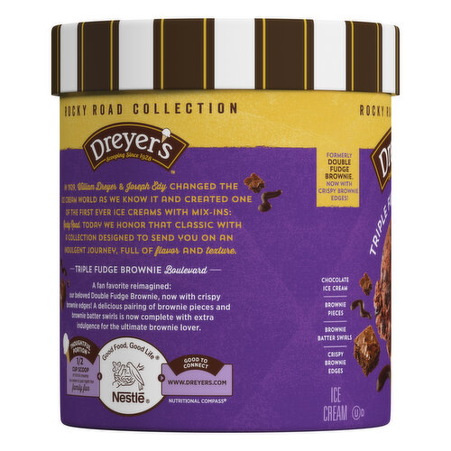 Dreyer's Frozen Dairy Dessert, Extra Triple Fudge Brownie