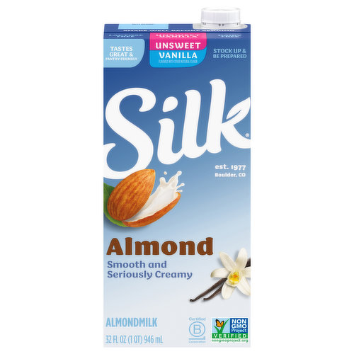 Silk Almondmilk, Unsweet Vanilla