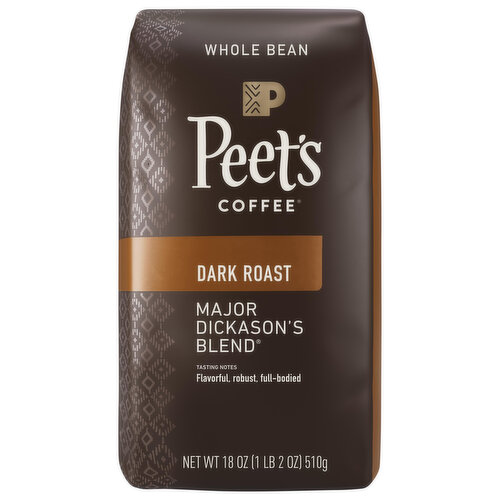 Peet's Coffee Coffee, Whole Bean, Dark Roast, Major Dickason's Blend