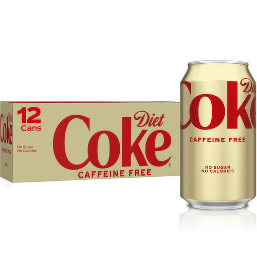 Diet Coke Caffeine Free Soda Soft Drink, 12 fl oz, 12 Ct