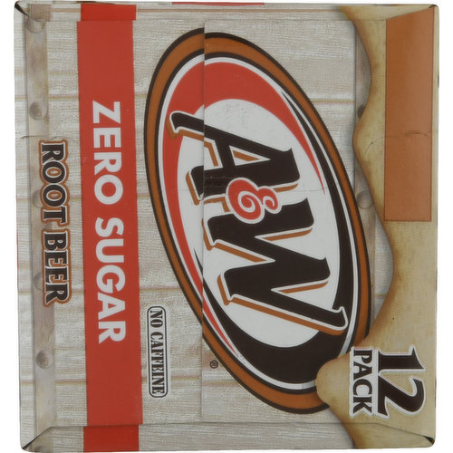 A&W Root Beer, Zero Sugar, 12 Pack