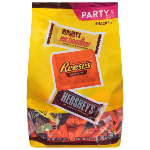 Hershey's Chocolate Candy, Assortment, Snack Size, Party Pack