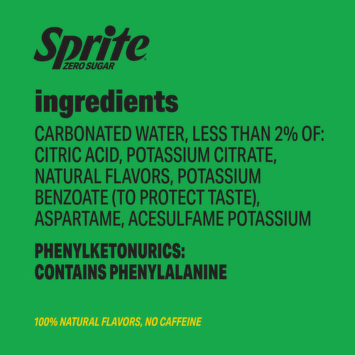 Sprite  Sugar Lemon Lime Diet Soda Pop Soft Drinks
