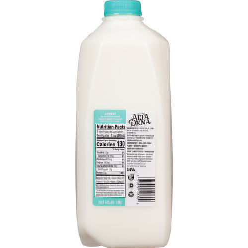 Alta Dena Milk, Low Fat, 1% Milkfat