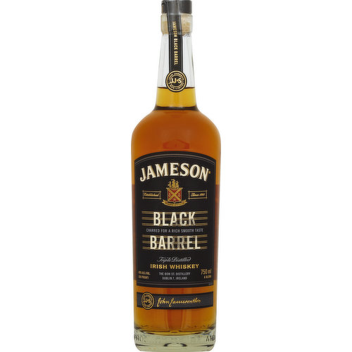 Jameson Whiskey, Irish, Triple Distilled, Black Barrel