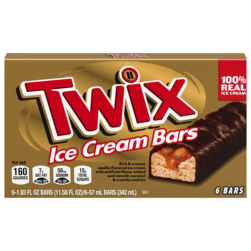 Twix Ice Cream Bars, Vanilla