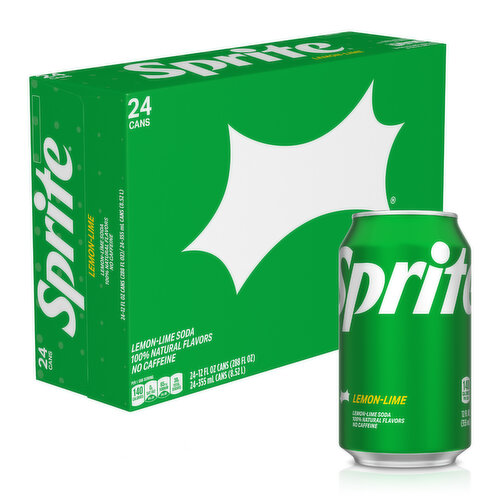 Sprite Lemon Lime Soda Soft Drinks, 12 fl oz