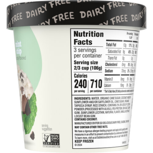 So Delicious Dairy Free Non-Dairy Coconutmilk Mint Chip Frozen Dessert