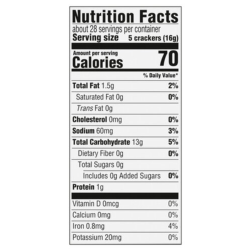 Premium Saltine Crackers, Unsalted Tops