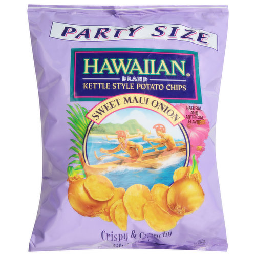 Hawaiian Potato Chips, Kettle Style, Crispy & Crunchy, Sweet Maui Onion