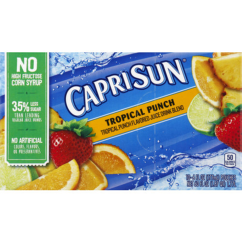 Capri Sun Orange Flavored Juice Drink Blend, 10 Ct - Pouches, 60.0 Fl Oz  Box, Juice Boxes