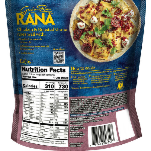 Rana Ravioli, Chicken & Roasted Garlic