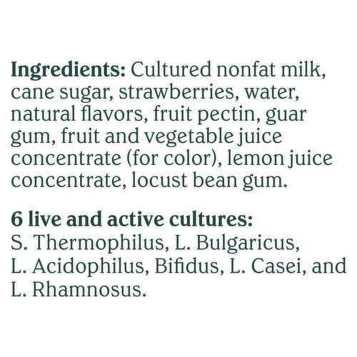 Chobani Yogurt, Greek, Nonfat, Blended, Strawberry