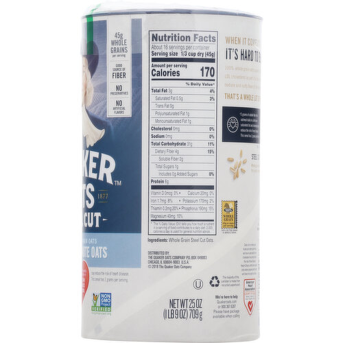 Quaker Oats, Quick 3-Minute, Steel Cut