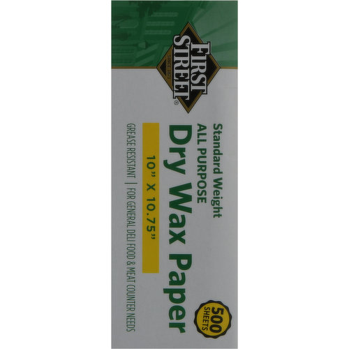 First Street Dry Wax Paper, All Purpose, Standard Weight