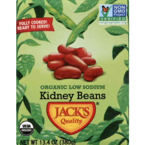 Jacks Quality Kidney Beans, Organic, Low Sodium