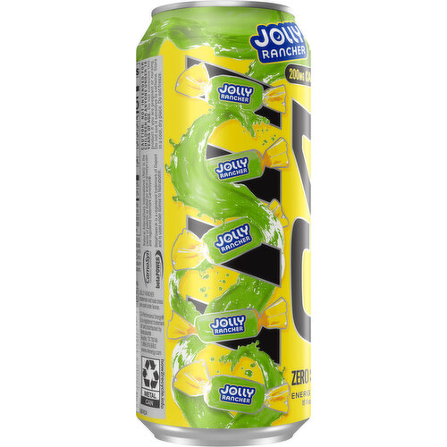 C4 Zero Sugar Jolly Rancher Green Apple Energy Drink Image 3 of 6
