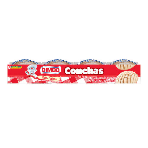 Bimbo Vanilla Pastry, 8 packs, 16.96 oz