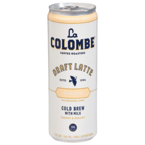 La Colombe Coffee Drink, Draft Latte, Vanilla, Cold Brew