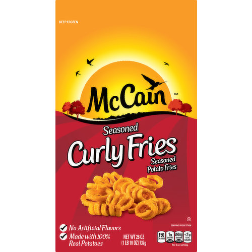 McCain Potato Fries, Curly, Seasoned