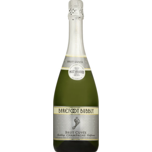 Barefoot Bubbly Champagne, Sparkling, Brut Cuvee, California