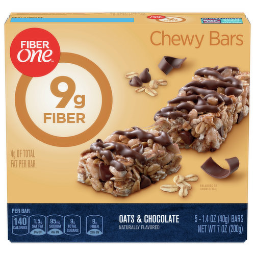 Fiber One Chewy Bars, Oats & Chocolate